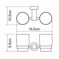Аксесс Donau K- Подстаканник двойной (блистер), КЕРАМИКА, хром, WasserKRAFT арт-9428DC — фото 4, Прочие аксессуары и комплектующие