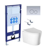 Комплект AQUATEK НИКА-019 4в1 (рама AQUATEK Standard INS-0000012+крепеж KKI-0000002+клавиша KDI-0000 арт-SET AQUATEK НИКА-019 4в1 — фото 1, Комплекты унитаз + инсталляция