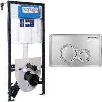 Инсталляция Bettoserb Sava Fix Slim для унитаза с клавишей смыва Хром глянец арт-SET40006464 — фото 1, Инсталляции для унитазов