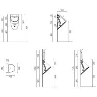 Писсуар GSI Community подвесной Белый без крышки арт-769611 — фото 2, Писсуары