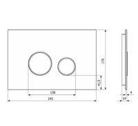 Товар: Клавиша смыва KK POL Vitrum Grande V3 Orbis Белая глянцевая Золото глянцевое арт-SPP/045/0/K - фото 2 Клавиша смыва KK POL Vitrum Grande V3 Orbis Белая глянцевая Золото глянцевое арт-SPP/045/0/K — фото 2, Кнопки смыва