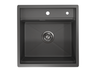 Granula-KS-, стальная кухонная мойка KITCHEN SPACE арт-5051, ГРАФИТ МАТОВЫЙ — фото 1, Кухонные мойки