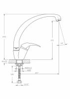 Смеситель для кухни Haiba Хром арт-HB4115-2 — фото 2, Смесители для кухни