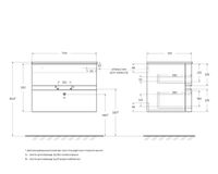 База под раковину с двумя выдвижными ящиками CEZARES ELETTRA Rovere tabacco арт-55523 — фото 2, Тумбы под раковину
