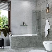 Шторка на ванну Reflection 70х140 профиль Хром стекло прозрачное арт-RX14070CСR-09 — фото 6, Неподвижные шторки для ванной