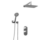 Thermo Встраиваемый комплект для душа с верхней душевой насадкой и лейкой арт-A16031 — фото 1, Встраиваемые душевые комплекты