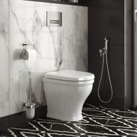 Унитаз приставной безободковый CEZARES GIUBILEO арт-CZR-265-CBR/CZR-6045-SC — фото 9, Приставные унитазы