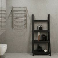 Водяной полотенцесушитель Aringa Бро 80x50 с полкой Хром арт-AR03030CH — фото 2, Водяные полотенцесушители