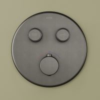 Душевая система Sancos Space с термостатом Вороненная сталь арт-SC3006GMG — фото 5, Встраиваемые душевые комплекты