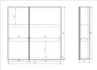 Товар: Шкаф зеркальный ALMI, 70 см, 2 дверцы, 4 стеклянные полки, белый арт-99.9010 - фото 2 Шкаф зеркальный ALMI, 70 см, 2 дверцы, 4 стеклянные полки, белый арт-99.9010 — фото 2, Зеркальные шкафы в ванную