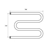 Водяной полотенцесушитель Point М-образный 500x700 Хром арт-PN37557 — фото 3, Водяные полотенцесушители