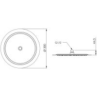 Верхний душ Remer Хром арт-357UFM30X — фото 2, Верхние души
