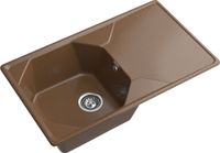 GRANFEST Мойка UNIQUE 840L 1-чаша+крыло 840*500мм терракот арт.GF- арт-U-840L терракот — фото 1, Кухонные мойки