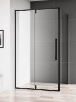 Душевая дверь AQUAme 120 профиль Черный матовый стекло прозрачное арт-AQM7108-2-12 — фото 5, Распашные душевые двери