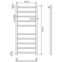 Водяной полотенцесушитель Comfysan Noumi W-10 100x40 Хром арт-013905 — фото 2, Водяные полотенцесушители
