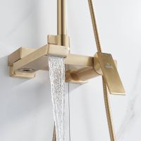 Товар: Душевая система Rose R18G Золото матовое арт-R1836G - фото 15 Душевая система Rose R18G Золото матовое арт-R1836G — фото 15, Душевые стойки