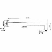 Кронштейн для верхнего душа Swedbe Platta Хром арт-5509 — фото 3, Кронштейны для верхнего душа