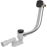 Слив-перелив Alcaplast полуавтомат Черный матовый арт-A564BLACK-80 — фото 1, Сливы-переливы