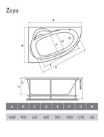 Товар: Акриловая ванна Relisan Zoya 140x90 L без гидромассажа арт-Гл000001247 - фото 5 Акриловая ванна Relisan Zoya 140x90 L без гидромассажа арт-Гл000001247 — фото 5, Акриловые ванны