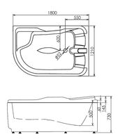 Товар: Акриловая ванна Gemy 180х121 G9083 B R с гидромассажем арт-G9083BR - фото 4 Акриловая ванна Gemy 180х121 G9083 B R с гидромассажем арт-G9083BR — фото 4, Акриловые ванны