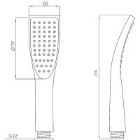 Ручной душ Melodia della vita Standard Хром арт-MKP20535 — фото 2, Лейки для душа