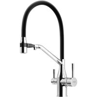 Смеситель для кухни Sancos Orta Хром Черный арт-SC4008CH — фото 1, Смесители для кухни