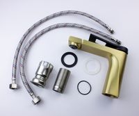 Смеситель для раковины Bronze de Luxe Element Матовое золото Черный арт-EL02XGB — фото 3, Смесители для раковины