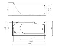 Акриловая ванна Gemy 172х77 G9006-1.7 B R с гидромассажем арт-G9006-1.7BR — фото 4, Акриловые ванны