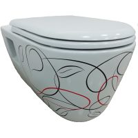 Унитаз Creavit Patera подвесной Белый с декором без сиденья арт-TP328.001Z0 — фото 1, Подвесные унитазы