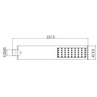 Ручной душ Bossini Flat One Хром арт-B00270.030 — фото 5, Лейки для душа