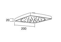 Товар: Верхний душ Margaroli Хром арт-208SQCR - фото 2 Верхний душ Margaroli Хром арт-208SQCR — фото 2, Верхние души