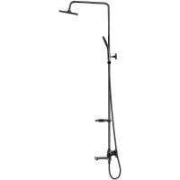 Душевая система Swedbe Hermes с термостатом Черная матовая арт-5117B — фото 8, Душевые стойки