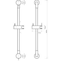 Душевая штанга Bemeta Shower Programme 65 Хром арт-104114112 — фото 2, Штанги для душа
