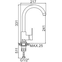 Смеситель для кухни Ledeme H33 4033-2L Хром арт-539411 — фото 9, Смесители для кухни