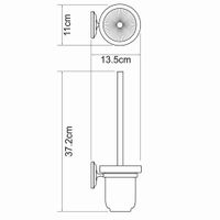Аксесс Rhein K- Щетка для унитаза (блистер), КЕРАМИКА, с подств, навесная, хром, WasserKRAFT арт-6227CO — фото 4, Ершики для унитаза