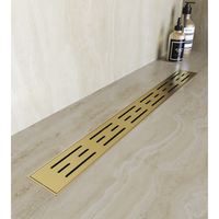 Душевой лоток Drain Leo-30-60 прямой 600 Золото браш Ø 50 мм на ножках, сифон арт-60213060-06 — фото 3, Душевые лотки