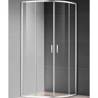 Душевой уголок AQUAme 80x80 профиль Хром стекло прозрачное арт-AQM3801F-8 — фото 1, Душевые уголки четверть круга