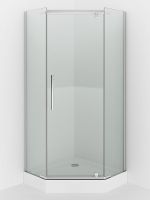 Душевой уголок Erlit Comfort 100х100 профиль Хром стекло прозрачное арт-ER10110V-C1 — фото 6, Душевые уголки трапеция