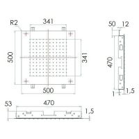 Верхний душ Remer Черный матовый арт-357SFS50NO — фото 2, Верхние души