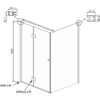 Товар: Душевой уголок Ambassador Diamond 100х100 профиль Хром стекло прозрачное арт-12011106L - фото 4 Душевой уголок Ambassador Diamond 100х100 профиль Хром стекло прозрачное арт-12011106L — фото 4, Квадратные душевые уголки