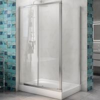 Душевой уголок BelBagno Due 120x90 профиль Хром стекло прозрачное арт-DUE-AH-1-120/90-C-CR — фото 1, Прямоугольные душевые уголки