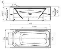 Акриловая ванна Radomir Vannesa Роза 169х77 без гидромассажа арт-2-01-0-0-1-208Р — фото 5, Акриловые ванны