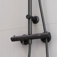 Душевая система Dorff Futura с термостатом Черный арт-D0710522 — фото 7, Душевые стойки