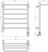 Стилье Формат 20 ТП 600х500 (Полка + 5) П16 арт-00520-6050 — фото 4, Электрические полотенцесушители