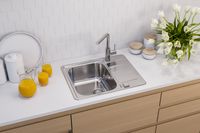 Мойка для кухни LINE MAX 110 SAT-90 610x500 в комплекте с сифоном 1130551 арт-1144603.0 — фото 3, Кухонные мойки