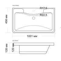 Раковина Madera Adel 100 Белая арт-4627173210263 — фото 3, Раковины встраиваемые сверху