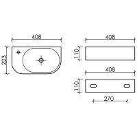 Раковина Ceramicanova Element 41 R Белая арт-CN6066R — фото 11, Мини-раковины