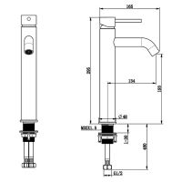 Смеситель для раковины Bronze de Luxe Scandi Бронза арт-1452BR — фото 6, Смесители для раковины
