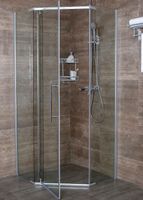 Душевой уголок Erlit Comfort 100х100 профиль Хром стекло прозрачное арт-ER10110V-C1 — фото 2, Душевые уголки трапеция