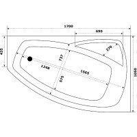 Акриловая ванна Bas Камея PRO 170x105 L без гидромассажа арт-В А0121 — фото 2, Акриловые ванны